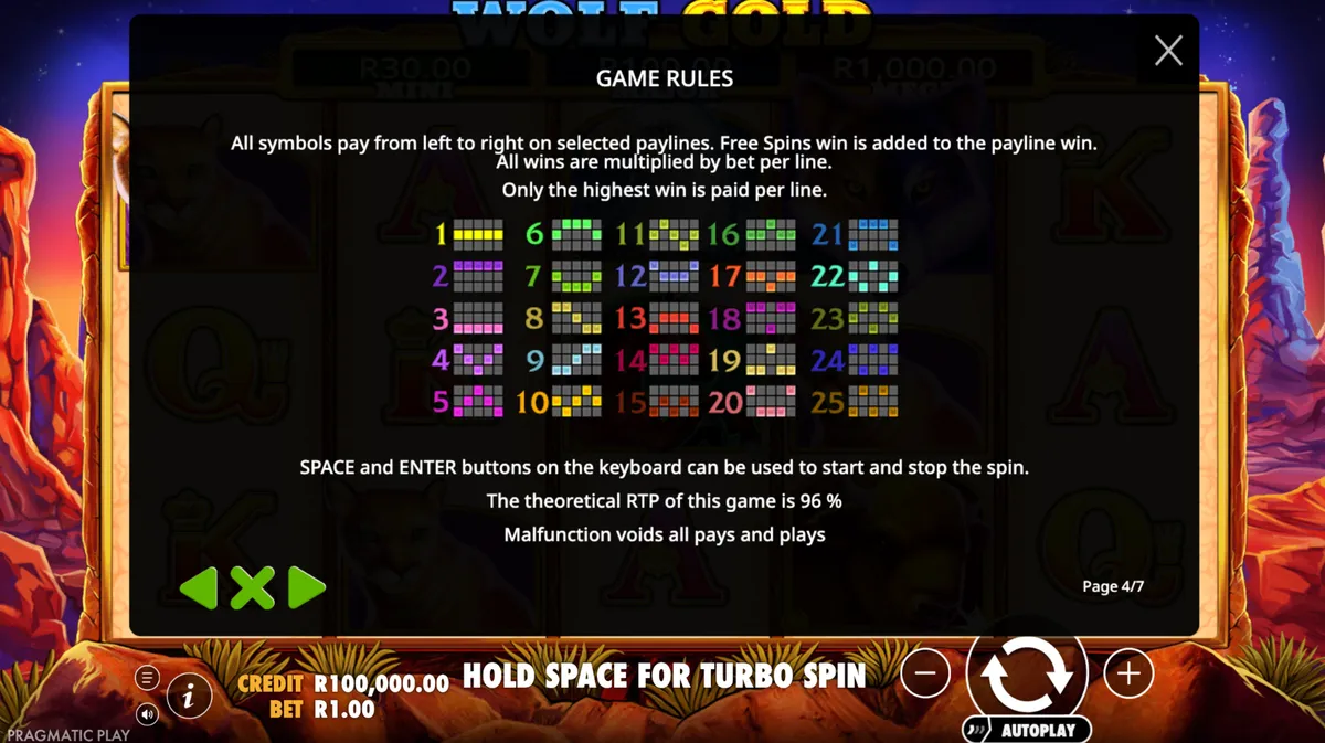 Wolf Gold multiplier feature