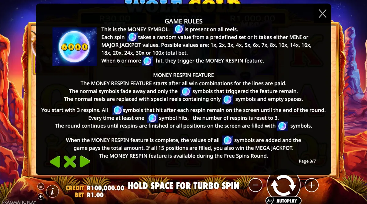 Wolf Gold demo gameplay in South Africa